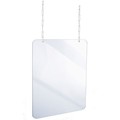 Alpine Industries 36"x 40"x 2"Clear Acrylic Sheet Hanging Protective Sneeze Guard ALP410-3640-H
